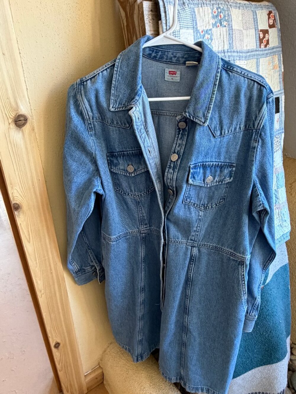 Levi's Jeans Denim Jacket Flynn Western Dress XL - Picture 7 of 7